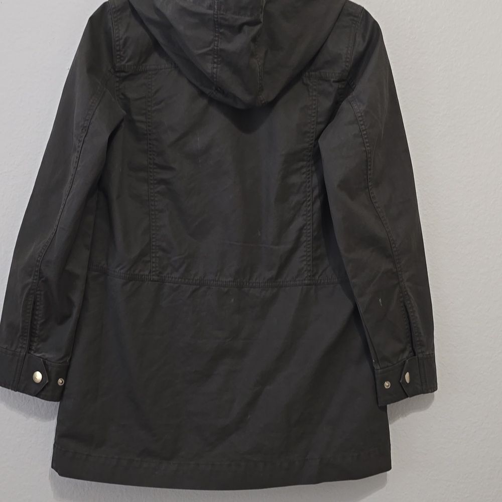 J. Crew Women's Olive Hooded Jacket S - Picture 3 of 9